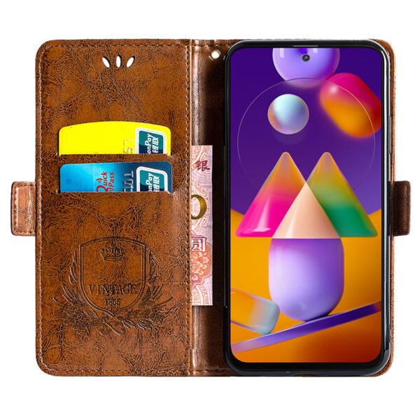 Samsung Galaxy M Serie Einfach Galaxy M31s Ölwachsleder Handyhülle PU – Bild 9