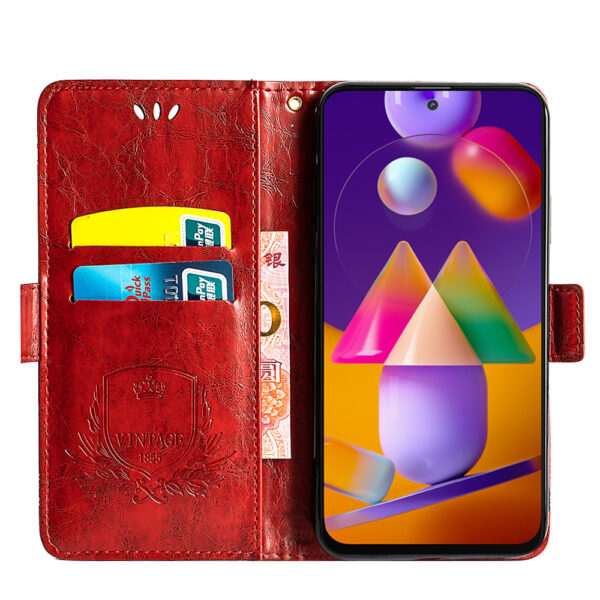 Samsung Galaxy M Serie Einfach Galaxy M31s Ölwachsleder Handyhülle PU – Bild 4