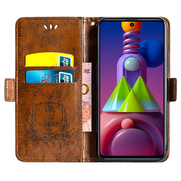 Samsung Galaxy M Serie PU Galaxy M51 Ölwachsleder Einfach Handyhülle – Bild 4