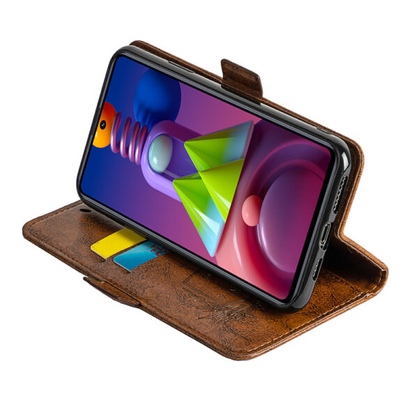 Samsung Galaxy M Serie PU Galaxy M51 Ölwachsleder Einfach Handyhülle – Bild 5